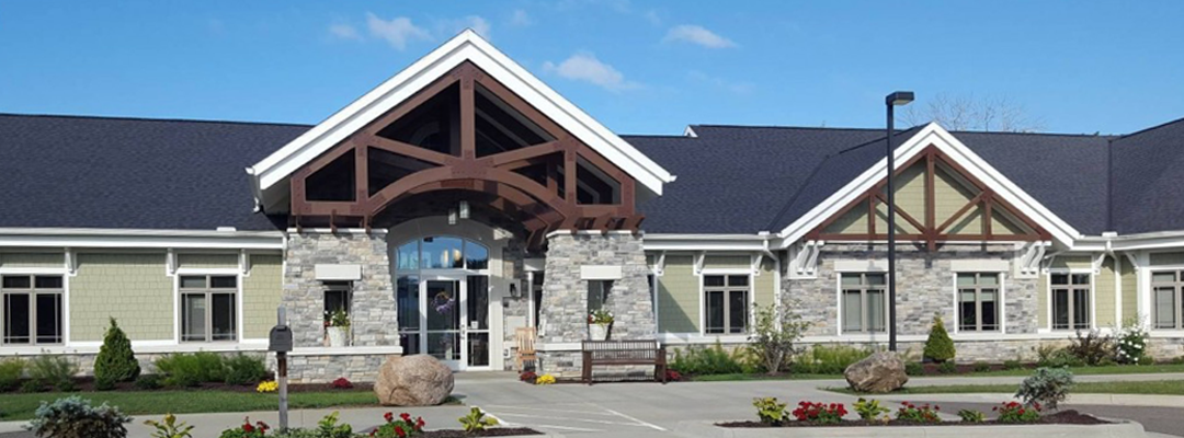 OHLC Stanley C. and Flo K. Gault Inpatient Pavilion Front Entrance