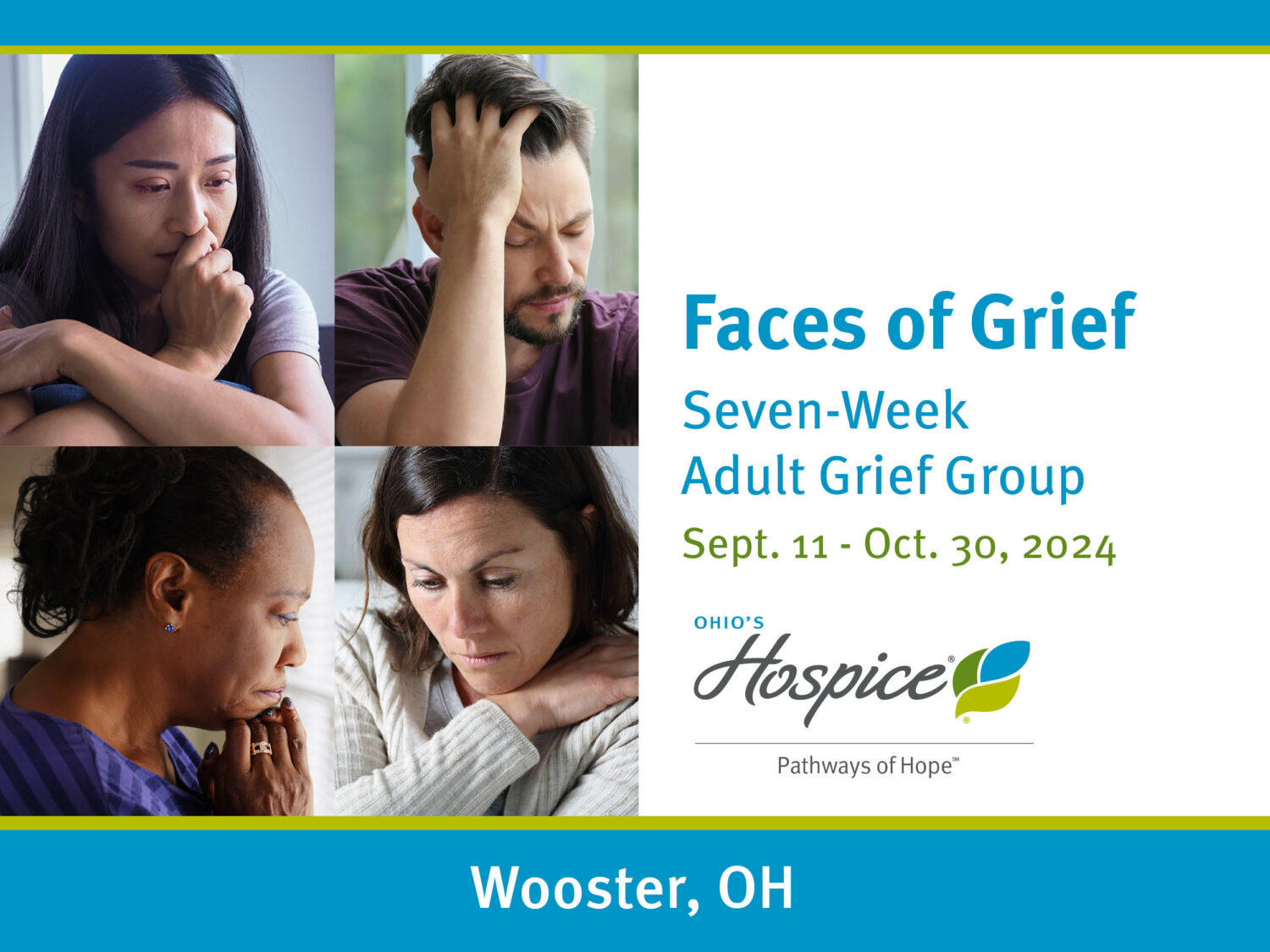 Faces of Grief Seven-Week Adult Grief Group Sept. 11 - Oct. 30, 2024