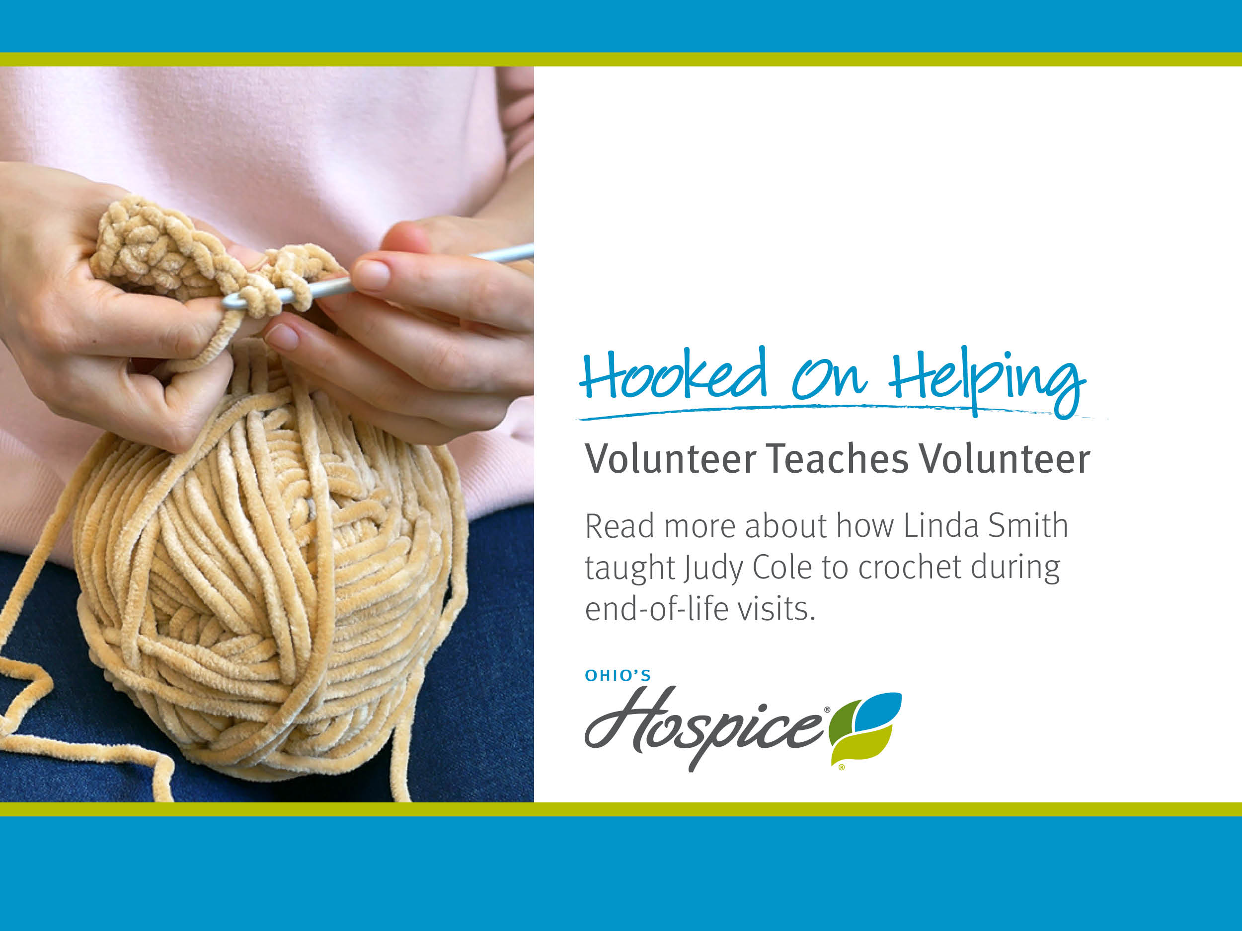 Hooked on helping, volunteer crochet