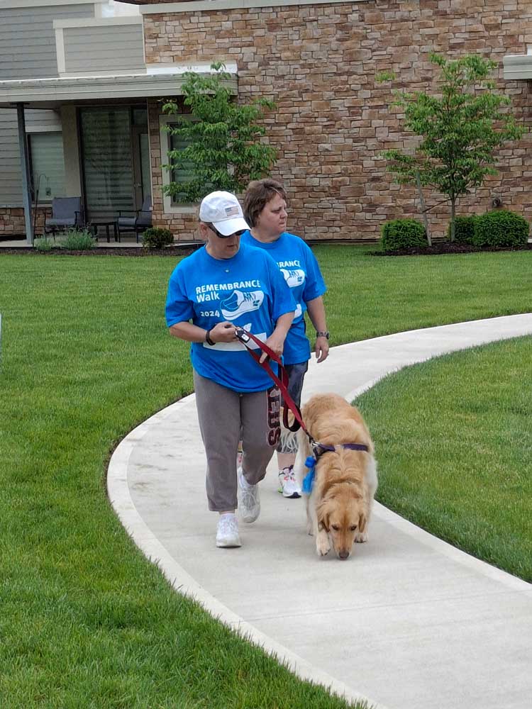 Remembrance Walk Troy, OH 2024 Dog walking