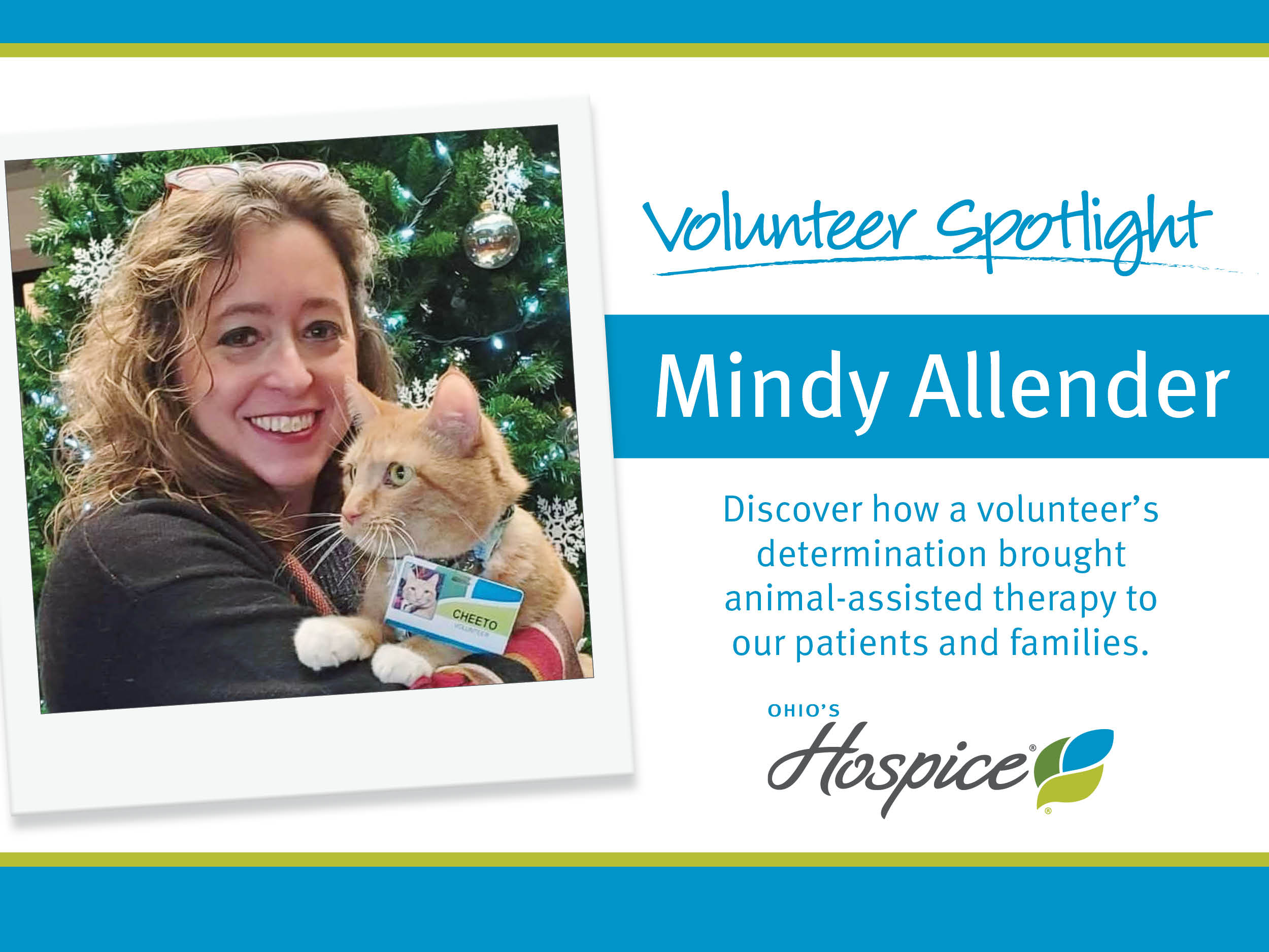 Volunteer Mindy Allender and Cheeto