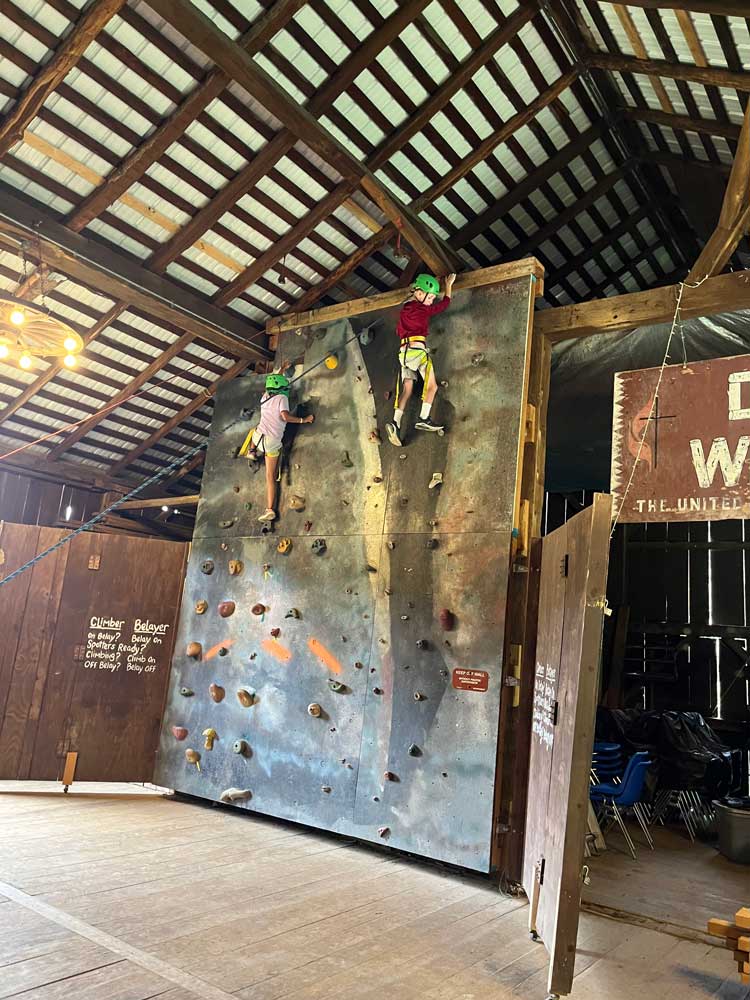 You're Not Alone Grief Camp Climbing Wall