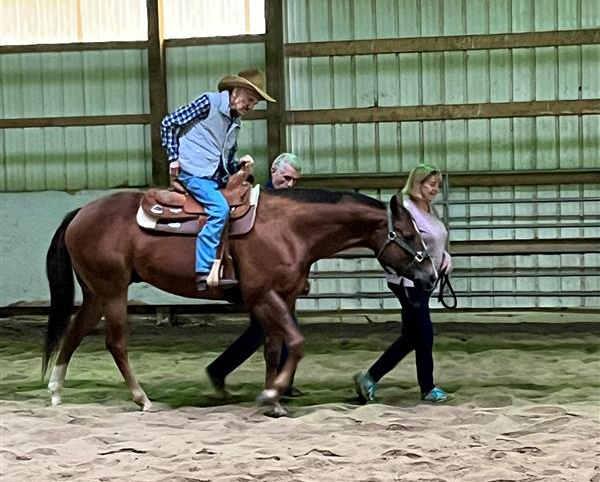 As one of seven children growing up on a farm in Coshocton, Ohio, Charles “Chuck” Ridenbaugh loved horses. Thanks to the care team at Ohio’s Hospice, Ridenbaugh was able to fulfill his dream of riding a horse again.