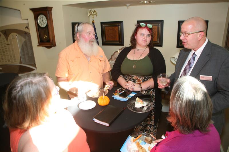 Dr. Leslie Harrold Campus Dedication New Philadelphia, OH Guests Eating